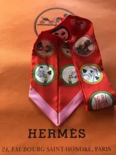 美品 エルメス ツイリー ティータイム ハート