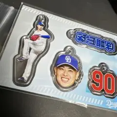 中日ドラゴンズ　カスタムアクリルチャーム　90 松山晋也選手