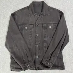 ブラックデニムジャケット XL