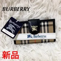 ☆新品☆ Burberry キーケース ノバチェック ホースロゴ レザー タグ付