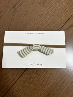 QUINCY MAE ヘアバンド ストライプリボン