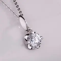 幸せクローバーシルバーレディースネックレス