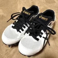 asics EFFORT 21cm スパイクシューズ ホワイト/ブラック