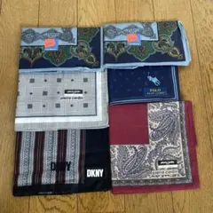 Ungaro Pierre Cardin DKNY ハンカチセット　6枚