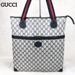 GUCCI オールドグッチ シェリーライン GG柄 トートバッグ 大容量