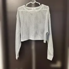 美品しまむら グレー サマーセーター 長袖