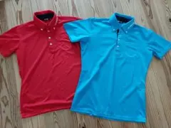 Mizuno ポロシャツ Mサイズ 赤 青 2色セット