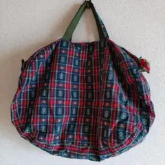 パニエ入れ トートバッグ チェック柄 花柄　布製