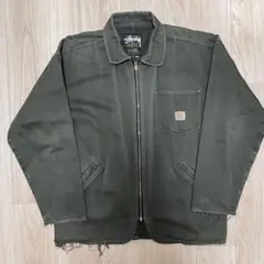 希少　90s oldstussy Burly Gear フード付ウールコートXL 希少 90s oldstussy Burly Gear フード付ウールコートXL