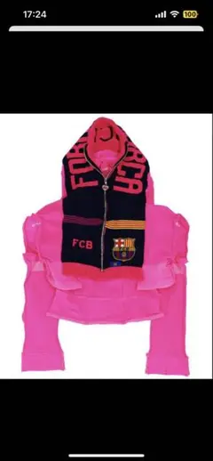 SOCKSCARF HOODIE (NEON PINK) ラドラウンジ