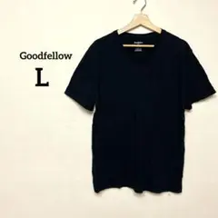 Goodfellow & Co. ブラック 【L】Vネック半袖Tシャツ　トップス