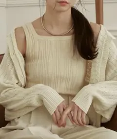 moi tytto モイテュット ランダムニットタンクトップ
