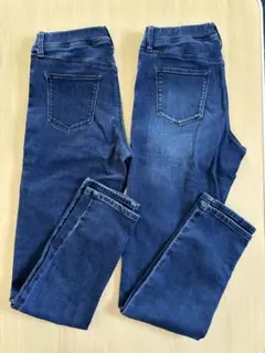 ユニクロ150デニムパンツ2枚セット