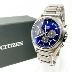 新品級☆CITIZEN アテッサ 腕時計 エコドライブ クロノグラフ チタン