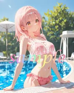 c275 美少女 かわいい イラスト 下着 コスプレ セクシー A4ポスター