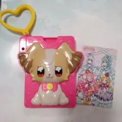 わんだふるぷりきゅあ　こむぎ　おでかけパスケース　シール付き