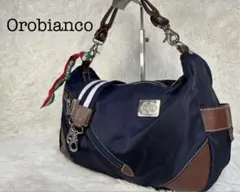 超美品 Orobianco オロビアンコ 2WAY ショルダーバッグ ネイビー