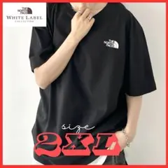 【ノースフェイス】Tシャツ＊ ホワイトレーベル＊ブラック＊ 2XL