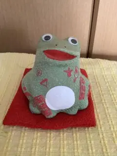 カエル　福　和風　置物　縁起物　龍虎