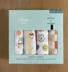 ④エイデンアンドアネイ プーさん ディズニーおくるみ 赤ちゃん 1枚