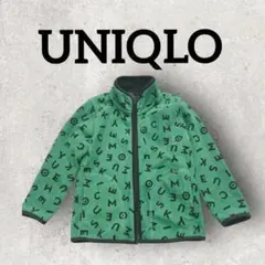 UNIQLO キッズ フリースパーカー ミッキーマウス (110) グリーン
