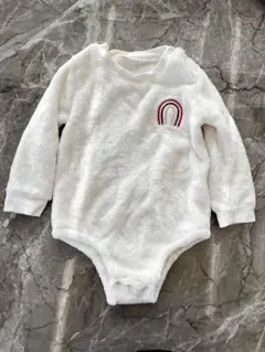 【SHEIN】美品　もこもこロンパース　虹　9-12M