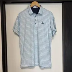【極美品】le coq sportif ポロシャツ　総柄　ドライ　速乾　消臭