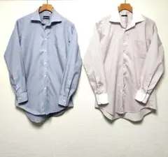 スーツセレクト　メンズ　ビジネス　シャツ　M　2点セット