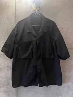 ワイルドシングス　Lサイズ黒のポケット付き半袖シャツ
