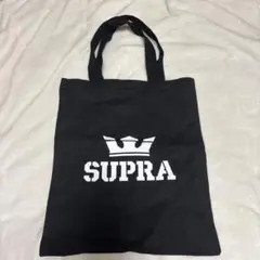 SUPRA ロゴ入り 黒エコバッグ