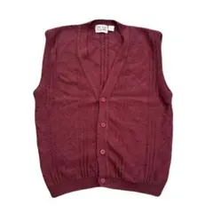 knit vest wine red
