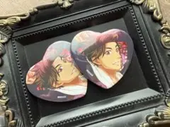 ときメモGS4 颯砂ハート缶バッジ×2