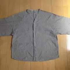 MUJI LABO 綿ポプリンスタンドオープンカラーシャツ