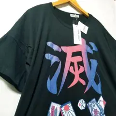 新品　花札　滅　和柄　レディース　Tシャツ　Mサイズ　黒色　半袖　オーバーサイズ