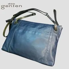 希少dan gentenダンゲンテン レザーショルダーバッグ サコッシネイビー