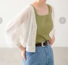 PAGEBOY シアーショートカーディガン