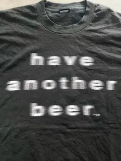 1656 90s モーションTシャツ モザイク ぼかし 酔っ払い 畜光 ビールT