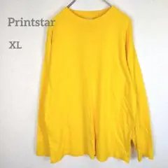 Printstar イエロー 長袖カットソー X-Large