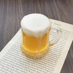 【食品サンプル】ガラス製ビール　フェイクスイーツ　　ビール