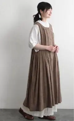 ノースリーブ ロングワンピース シャンブレー　コイルナイン ジャンスカ