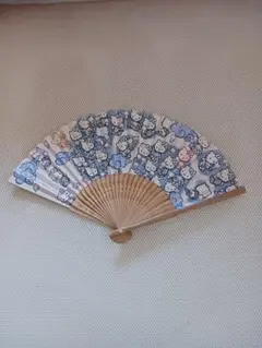 ハローキティ 扇子 青と白