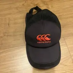 canterbury メッシュキャップ 黒・オレンジ