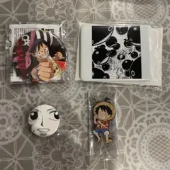 ONEPIECE缶バッジ3点セット（REDルフィ、ブルック、ALL FACES）