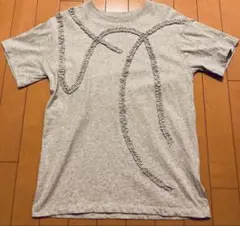 ニコアンド　アソートニュアンスフリルTシャツ　グレー