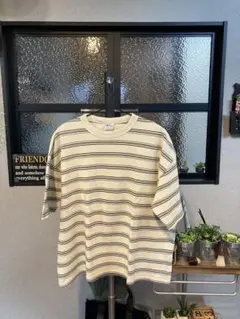 ビームス　B:MING ヘヴィーウェイト　鹿子ボーダー Tシャツ　M オーバー