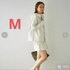 新品　値下可　しまむら　田中里奈　ラッシュパーカー　白　M