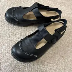 オパンケレザーサンダル　24.5 黒