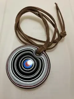 フォーダイト.fordite.メノウ.渦巻き模様.円形ペンダント.等高線