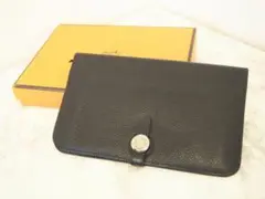 ★極上品★エルメス ドゴンGM ブラック 長財布 □G刻印