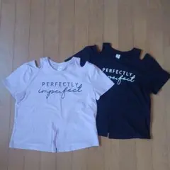SHEIN 黒 パープル Tシャツ 2枚セット 11-12Y